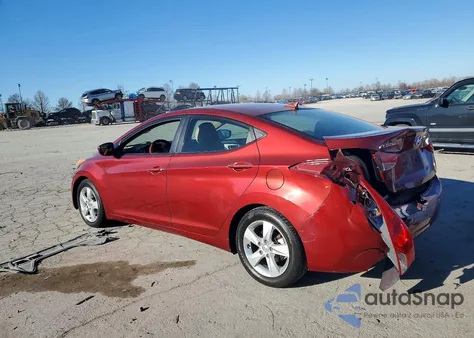 2013 Hyundai Elantra Gls z USA, uszkodzony, nr VIN 5NPDH4AE7DH359432